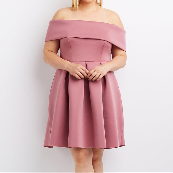 mauve skater dress